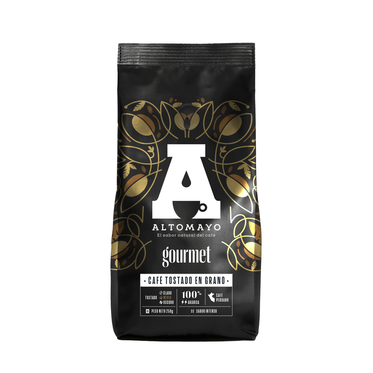 Café tostado en grano Gourmet 250gr Altomayo