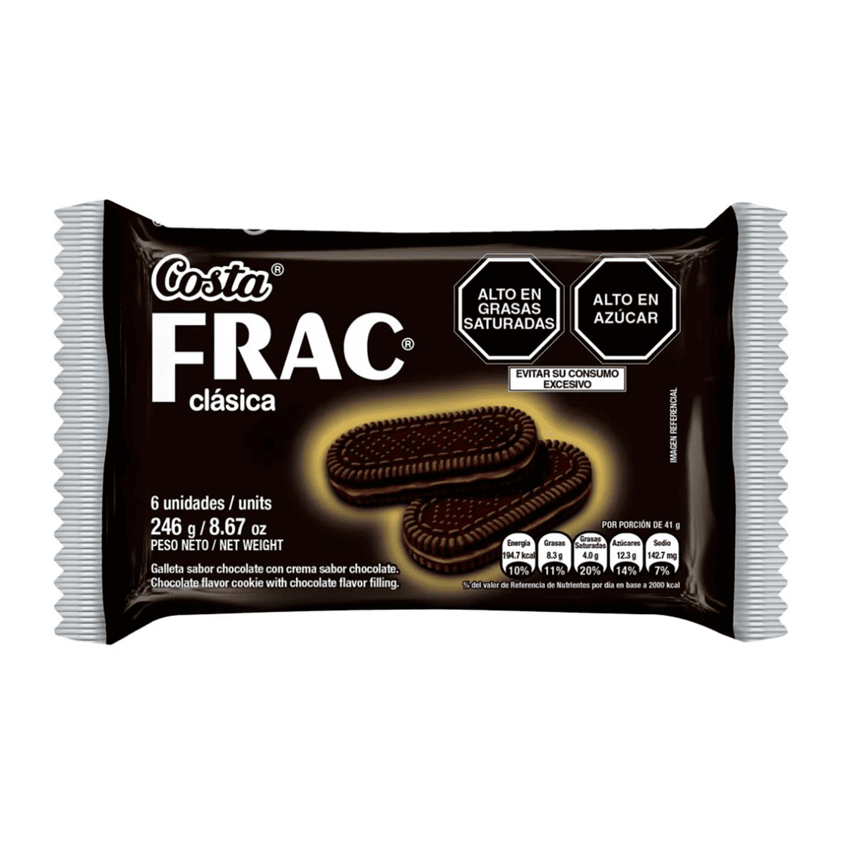 Galleta Frac clasica 41 gr pack x 6 un Costa