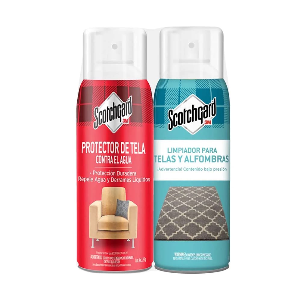 Pack limpiador y protector de alfombras y telas scotchgard