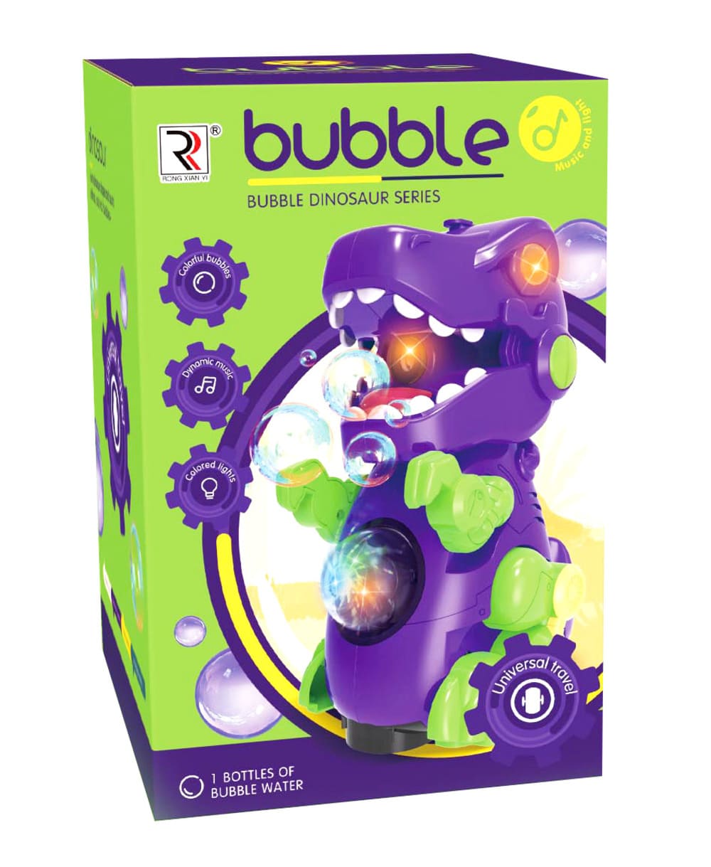 Dragón con burbujas y luces