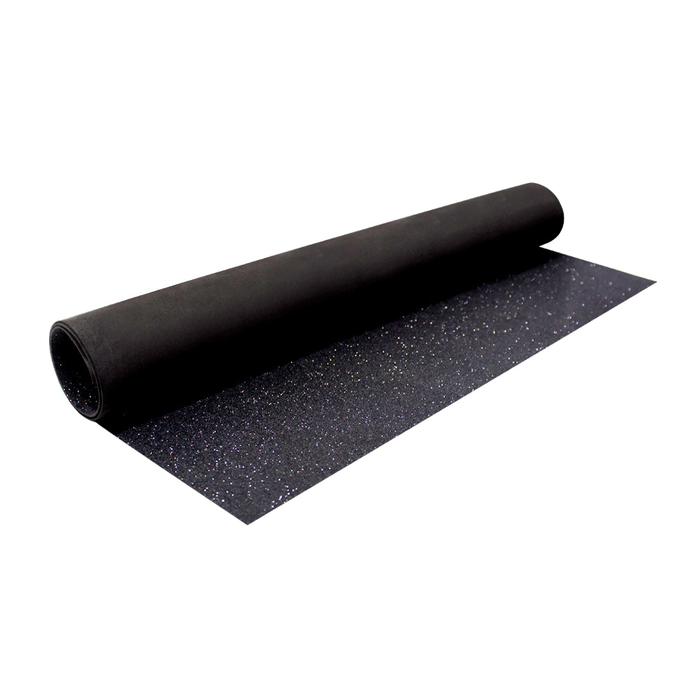 Microporoso 1.5mm glitter negro 50cm x 70cm x 1 unidad