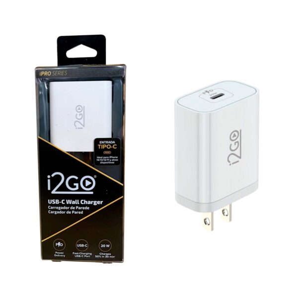 Cargador de pared 20w USB C Blanco