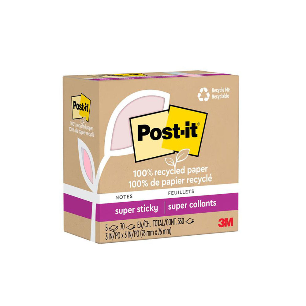 Notas adhesivas 3x3 pulgadas 70 hojas 5 colores pasion 654R 5SSRNP Post it