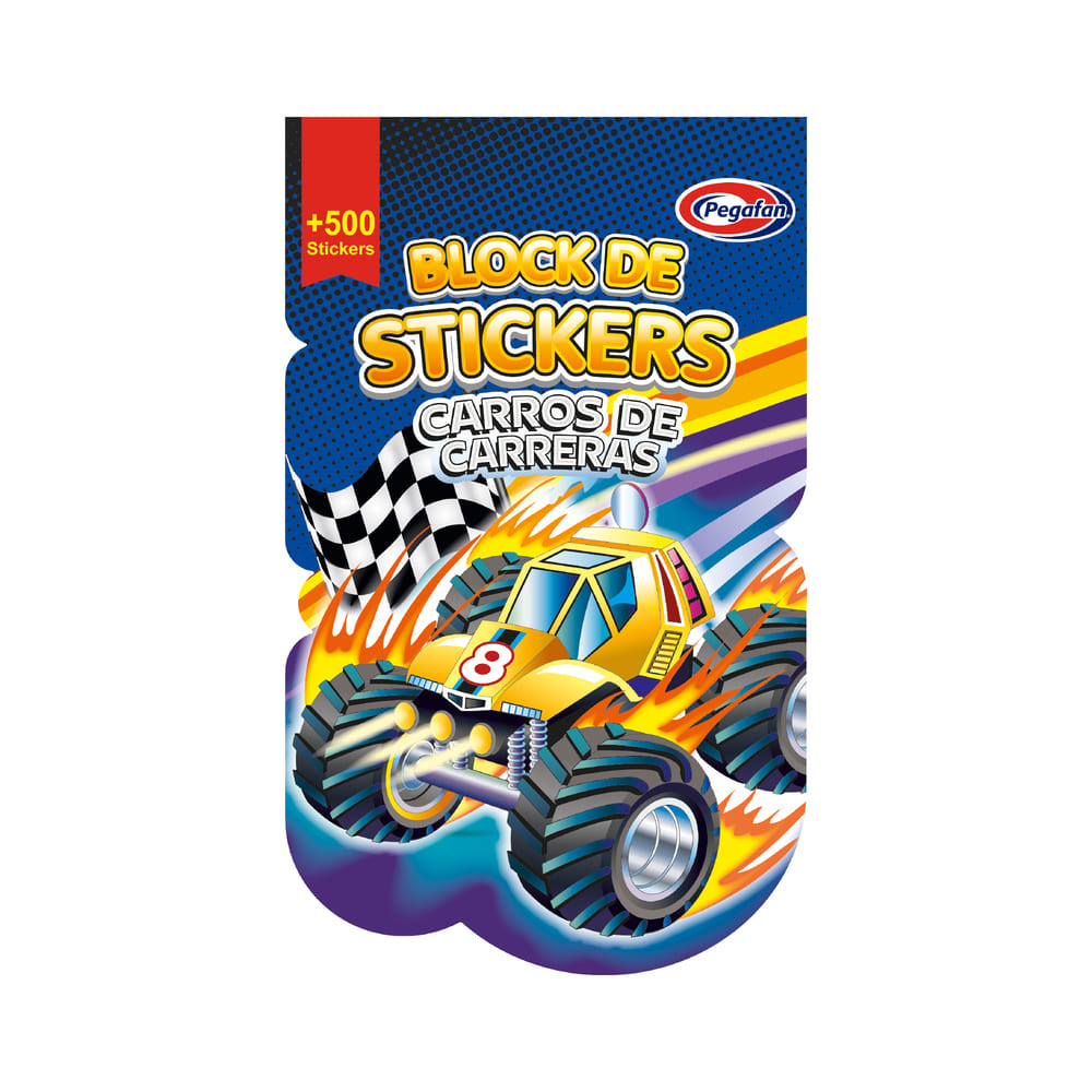 Block de Stickers Carros de Carrera