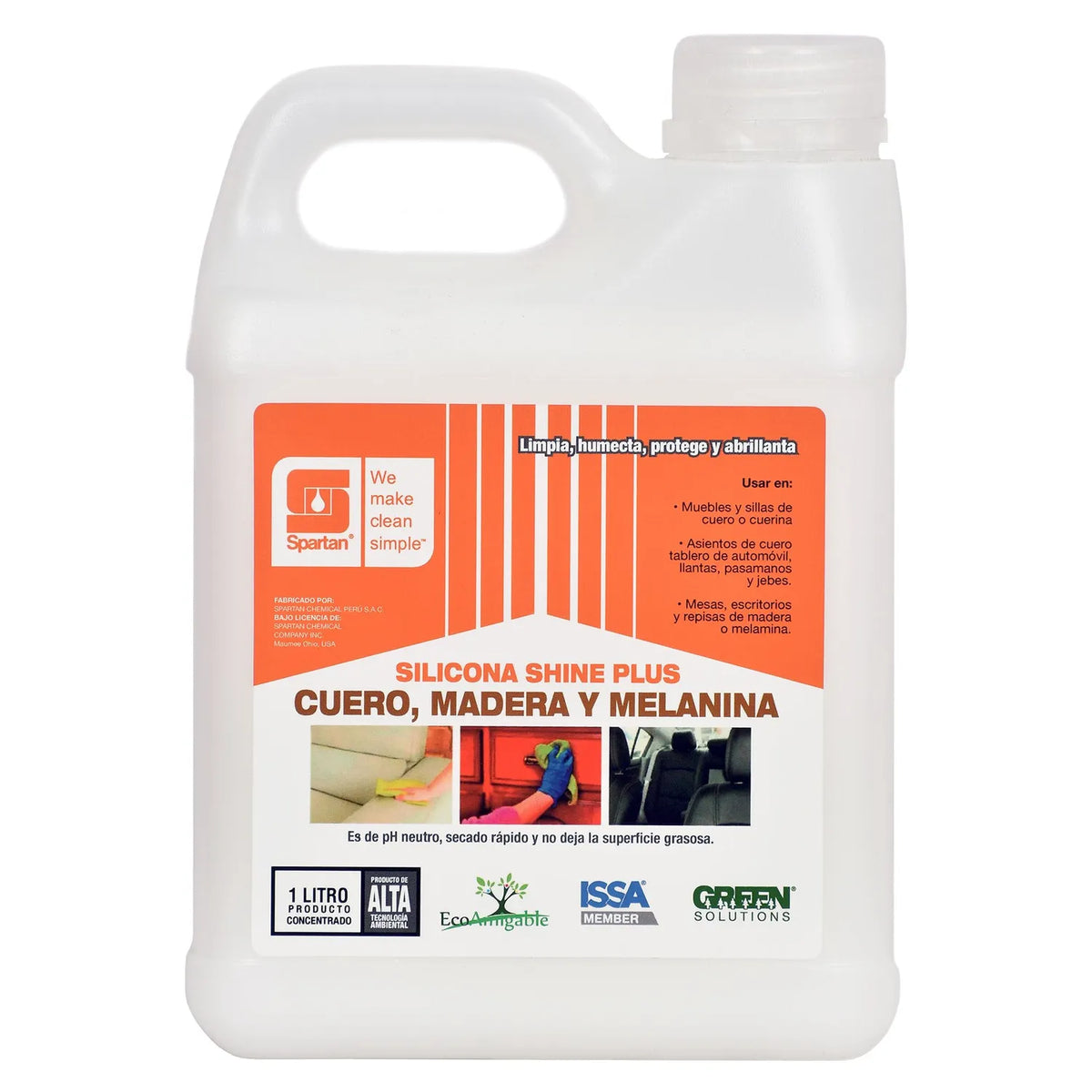Silicona cuero madera melamine 1lt Spartan