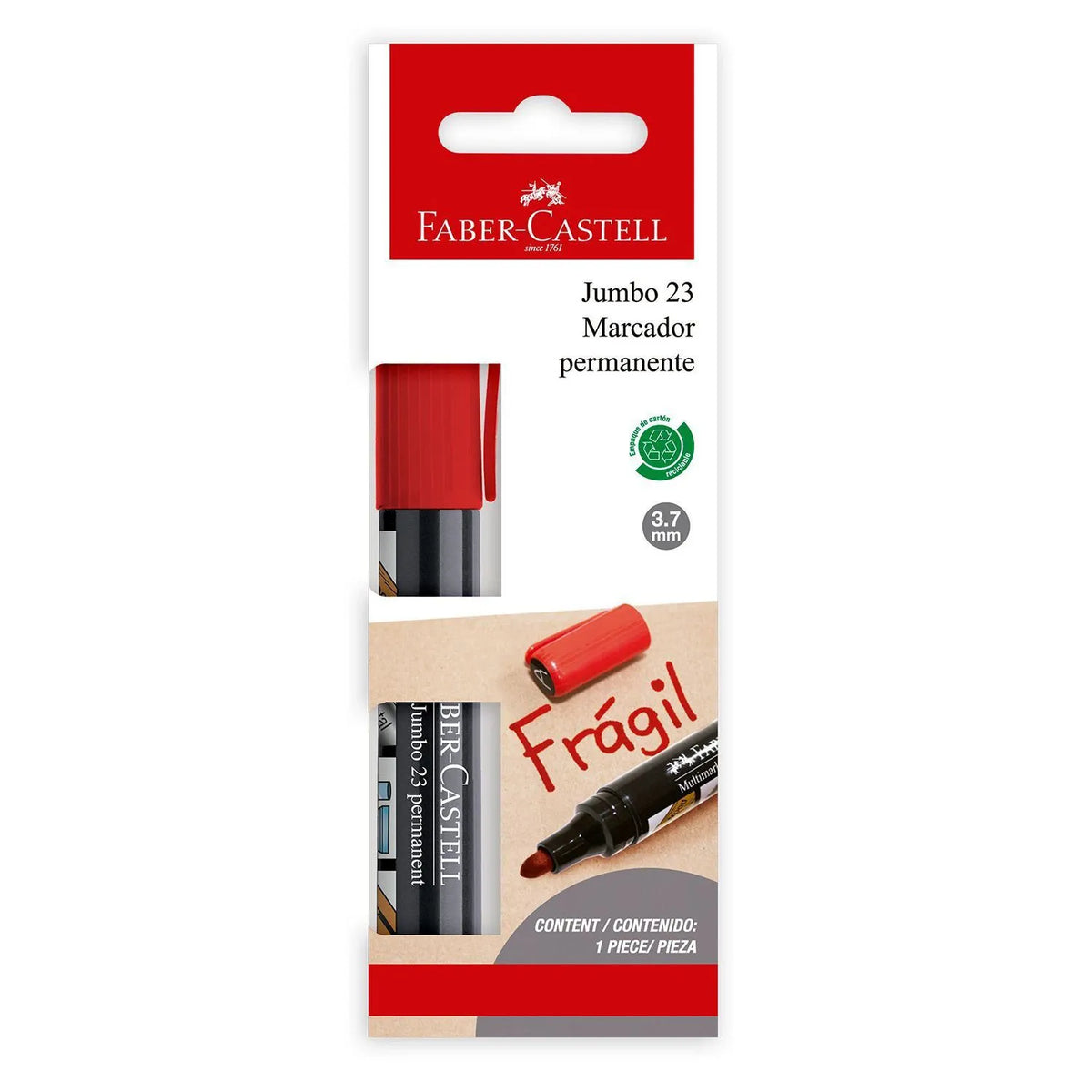 Marcador permanente punta redonda rojo 23 BLT