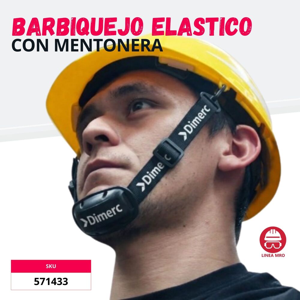 Barbiquejo elastico con mentonera 2pts bp-1003 Dimerc