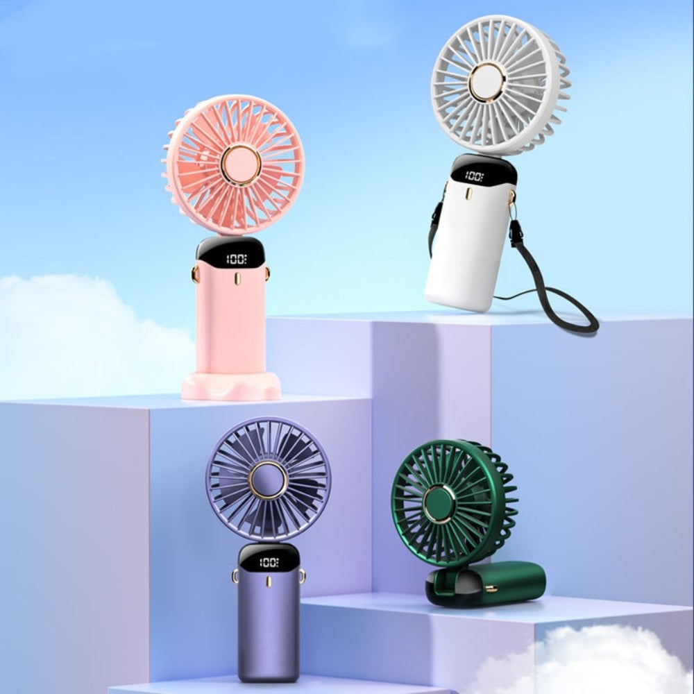 Ventilador recargable 5 velocidades rosado Fan