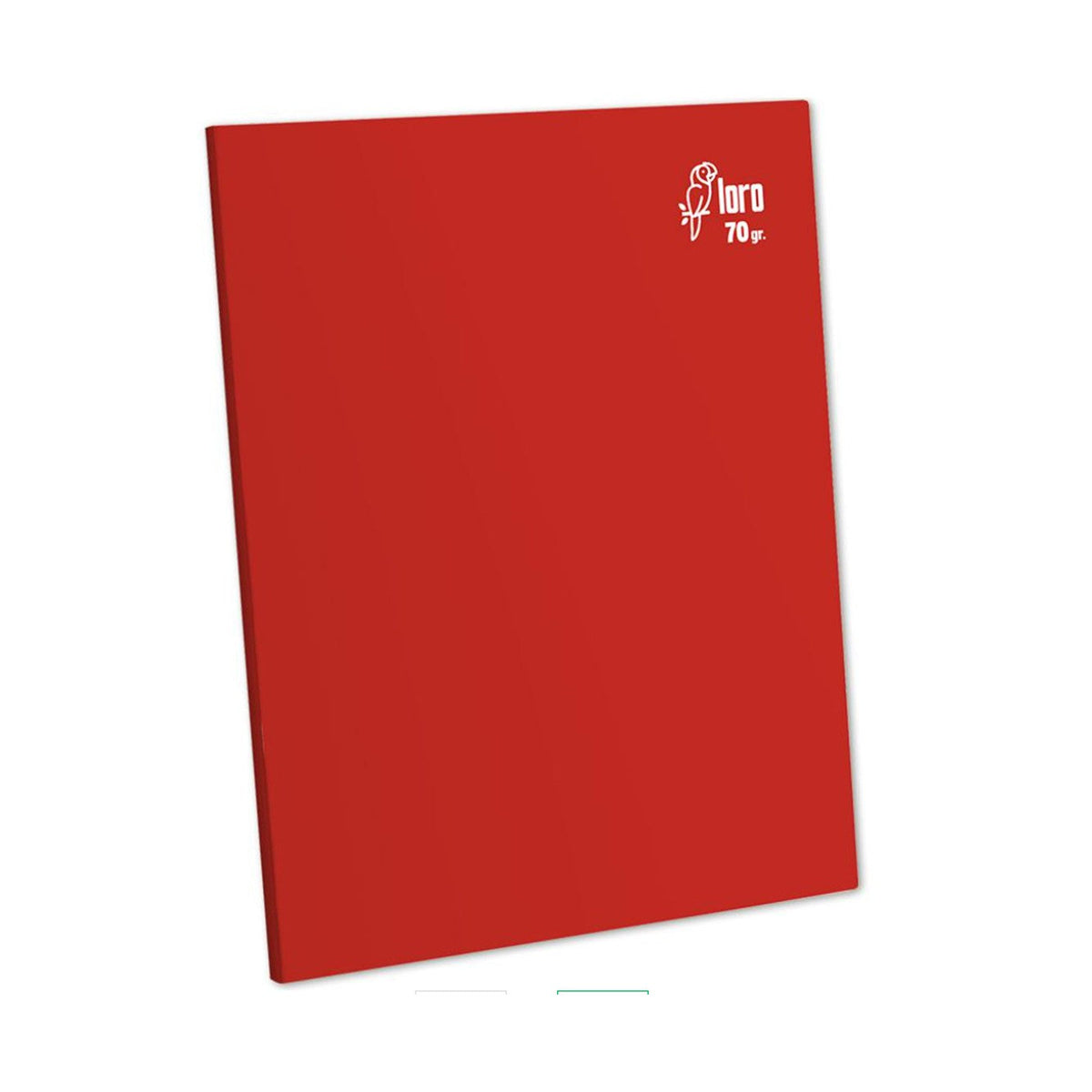 Cuaderno engrapado triple renglon con sombra A4 80 hojas rojo Loro