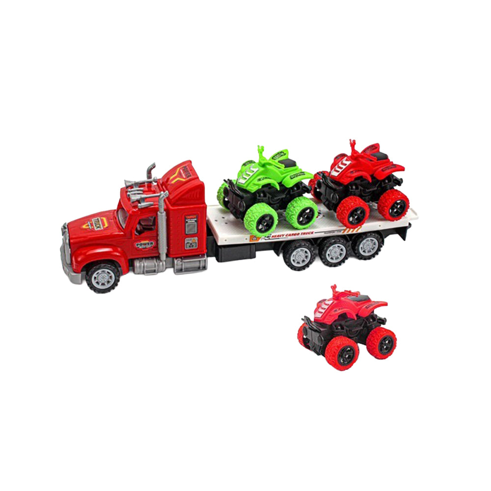 Set de camión con 2 cuatrimotos
