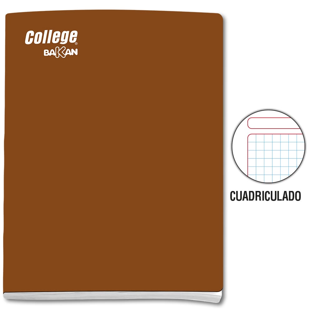 Cuaderno engrapado cuadriculado A4x80 hojas Bakan
