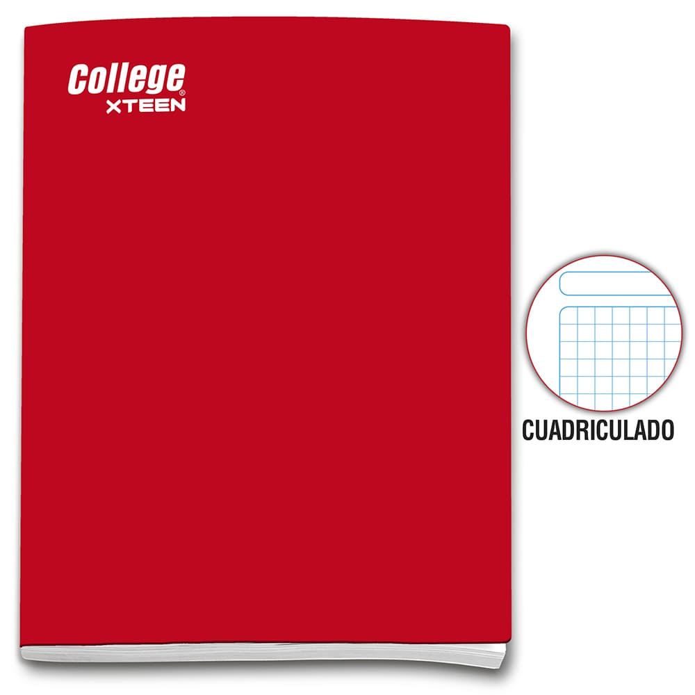 Cuaderno engrapado cuadriculado A4x80 hojas 75 gr Xteen College
