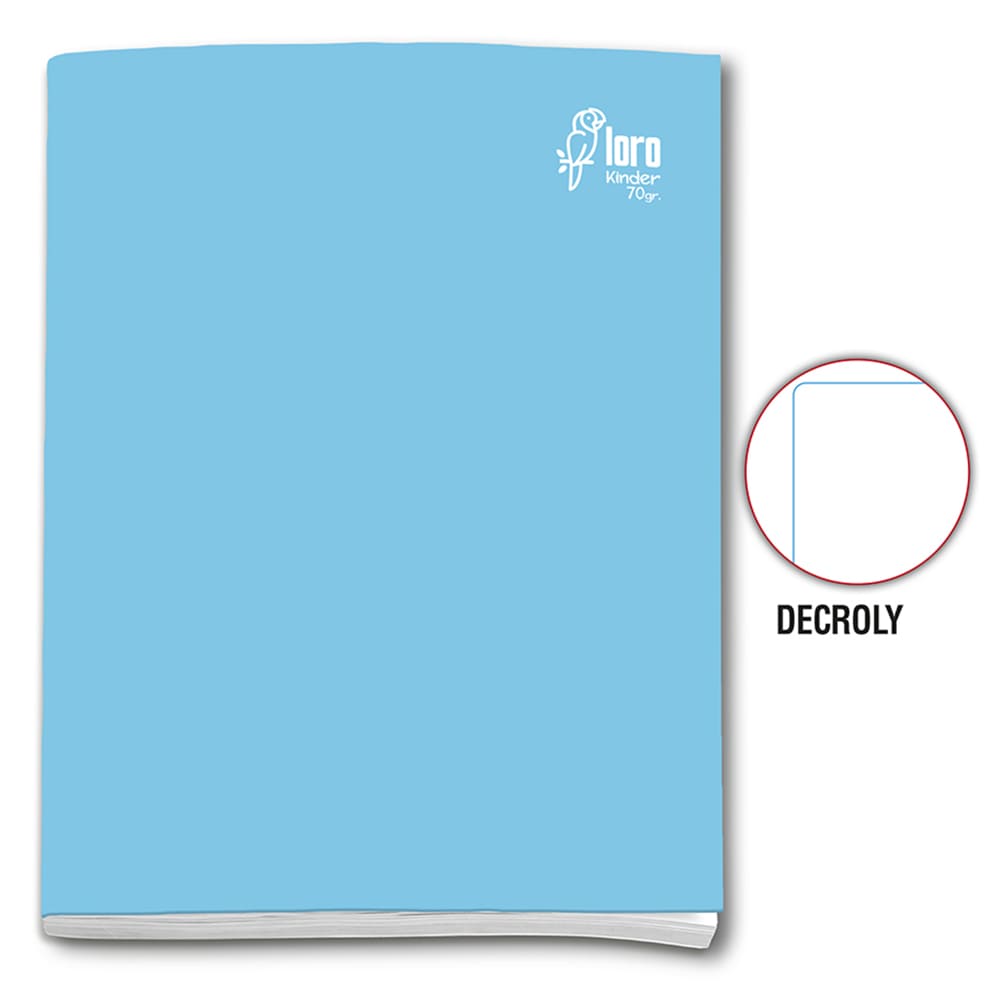 Cuaderno engrapado decroly A4x80 hojas Loro