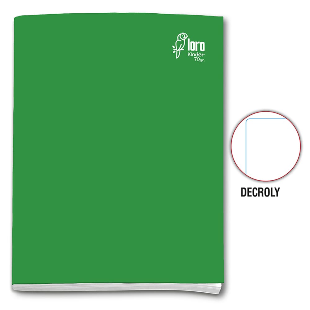 Cuaderno engrapado decroly A4x80 hojas Loro