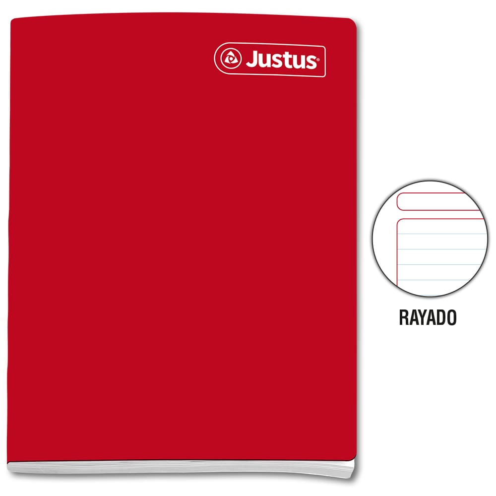 Cuaderno engrapado rayado A4x80 hojas Justus
