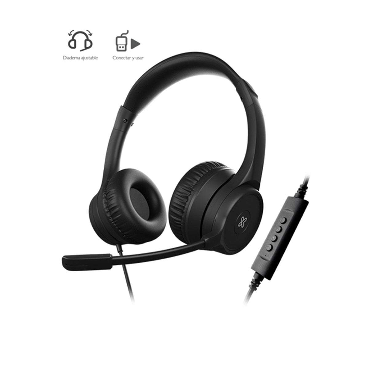 Audífono stéreo con interfaz USB KCH-510 Klip Xtreme