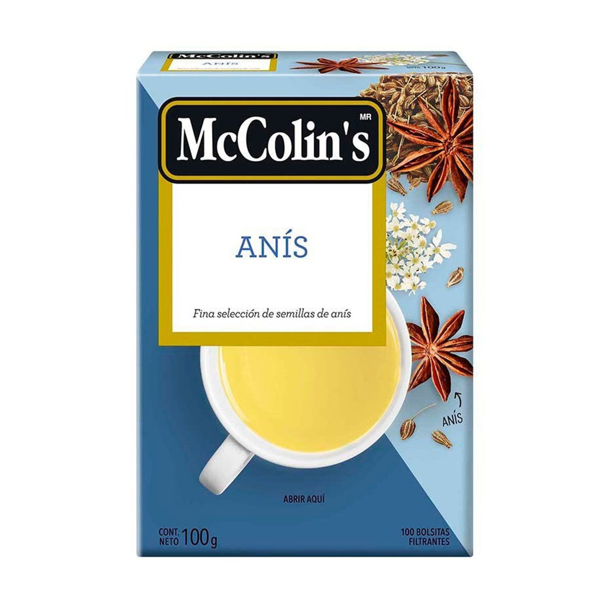 Anís caja x 100 sobres mccolins