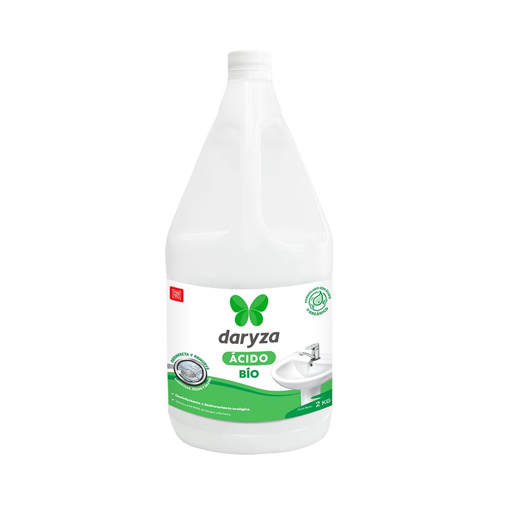 Ácido biodegradable 27% (muriático) botella 2 kg Daryza