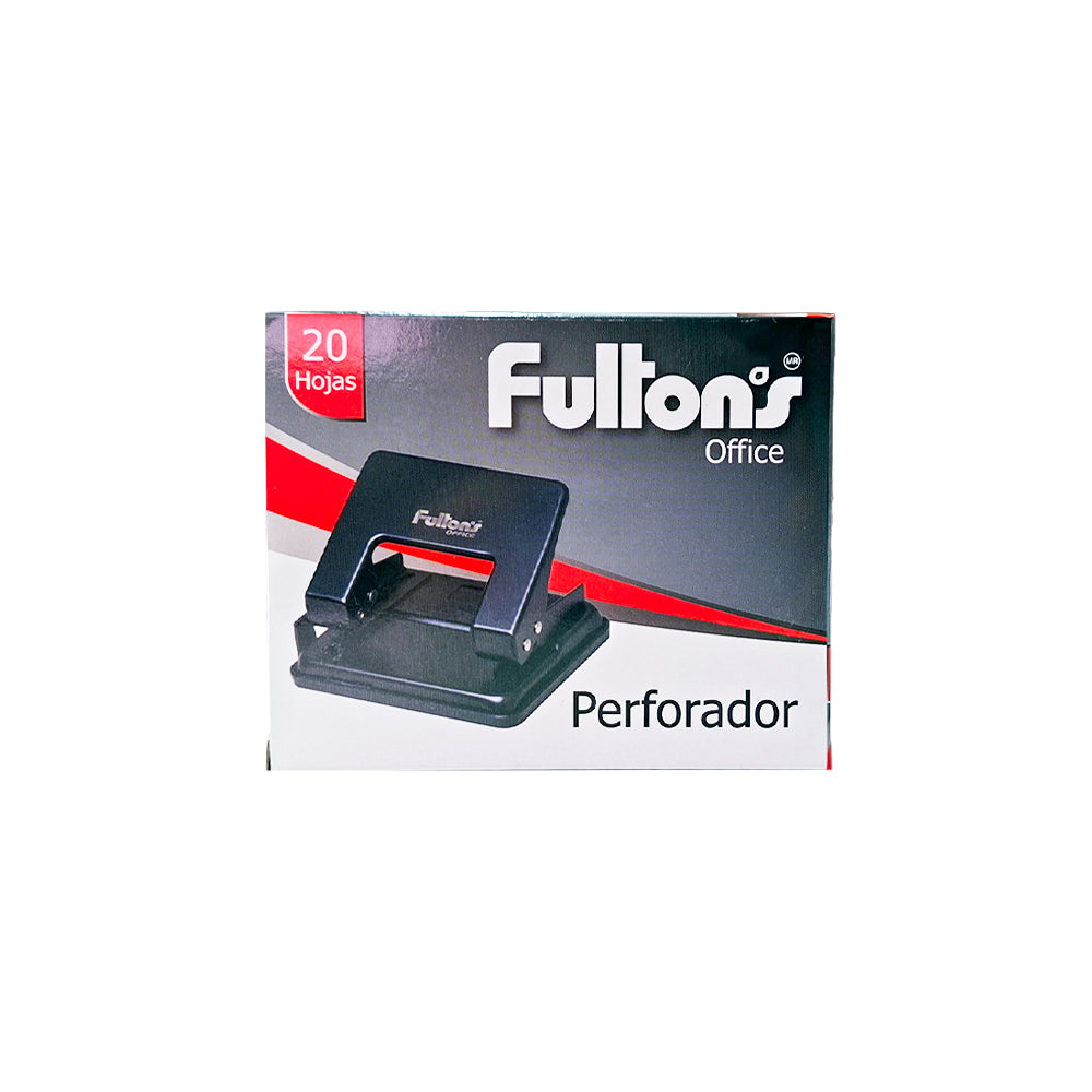Perforador p-00 color negro 20 hojas Fultons
