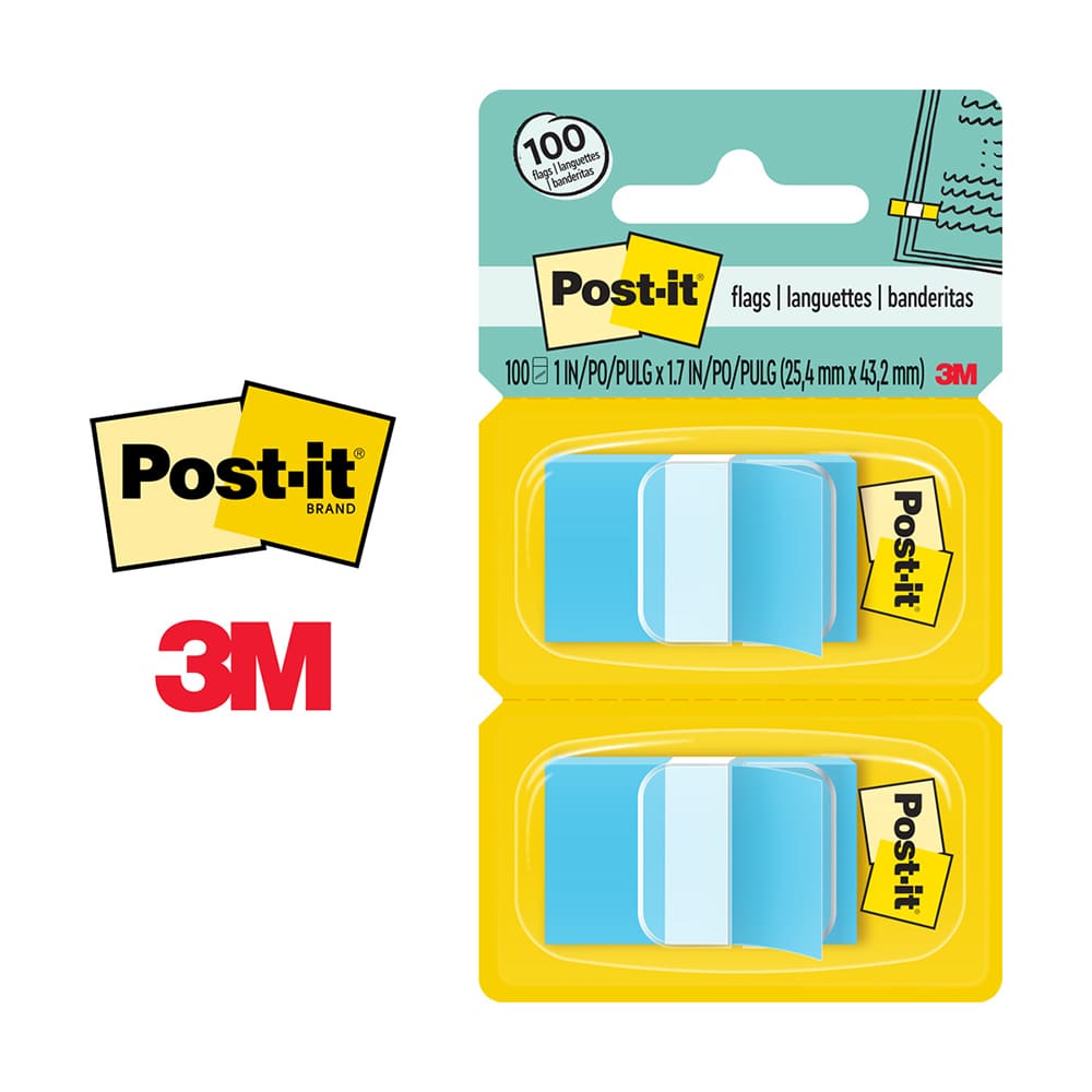 Banderitas adhesivas azul Post It 3M