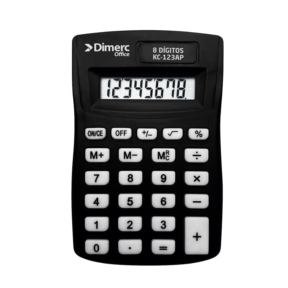 Calcuadora bolsillo 8 dígitos HL-8 negro Dimerc