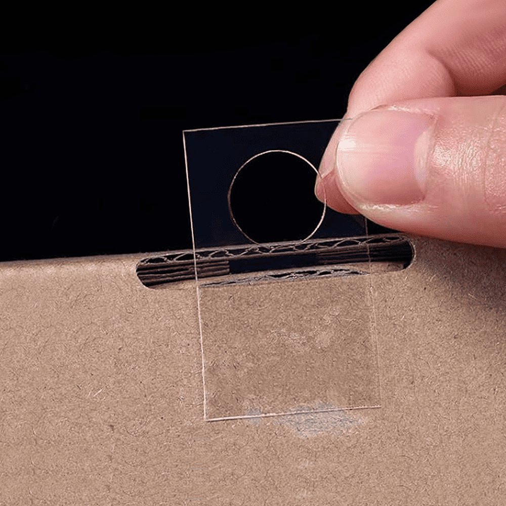 Hang tab circular transparente 2.5 cm x 5 cm caja 1000 und 3M
