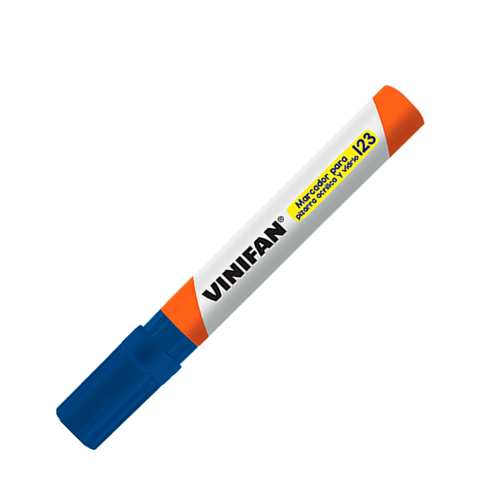 Plumón para pizarra punta gruesa Master 123 azul