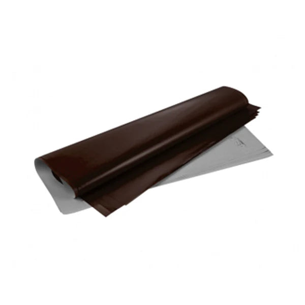 Papel lustre color marrón rollo x 3 unidades