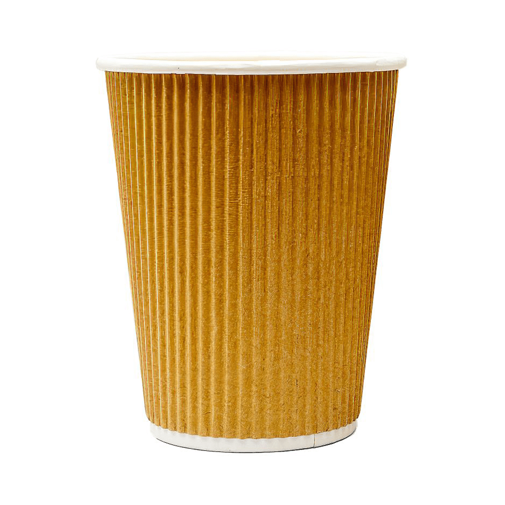 Vaso cartón corrugado12 oz kraft x 25 und Dasil