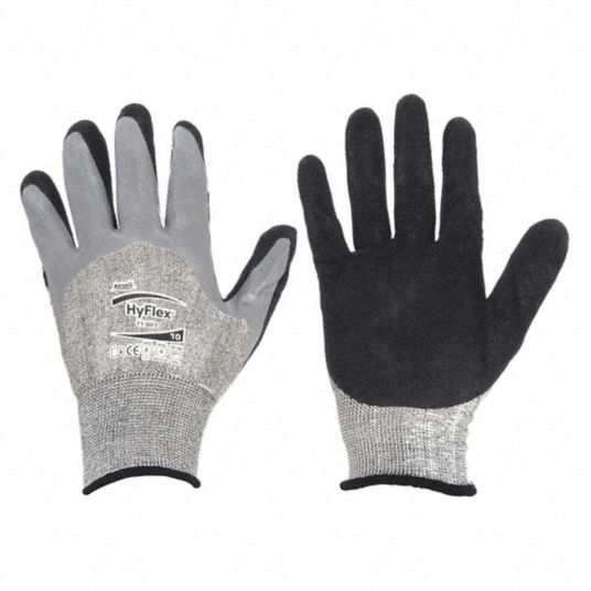 Guante con recubrimiento d/nitrilo anticorte negro/gris ansell