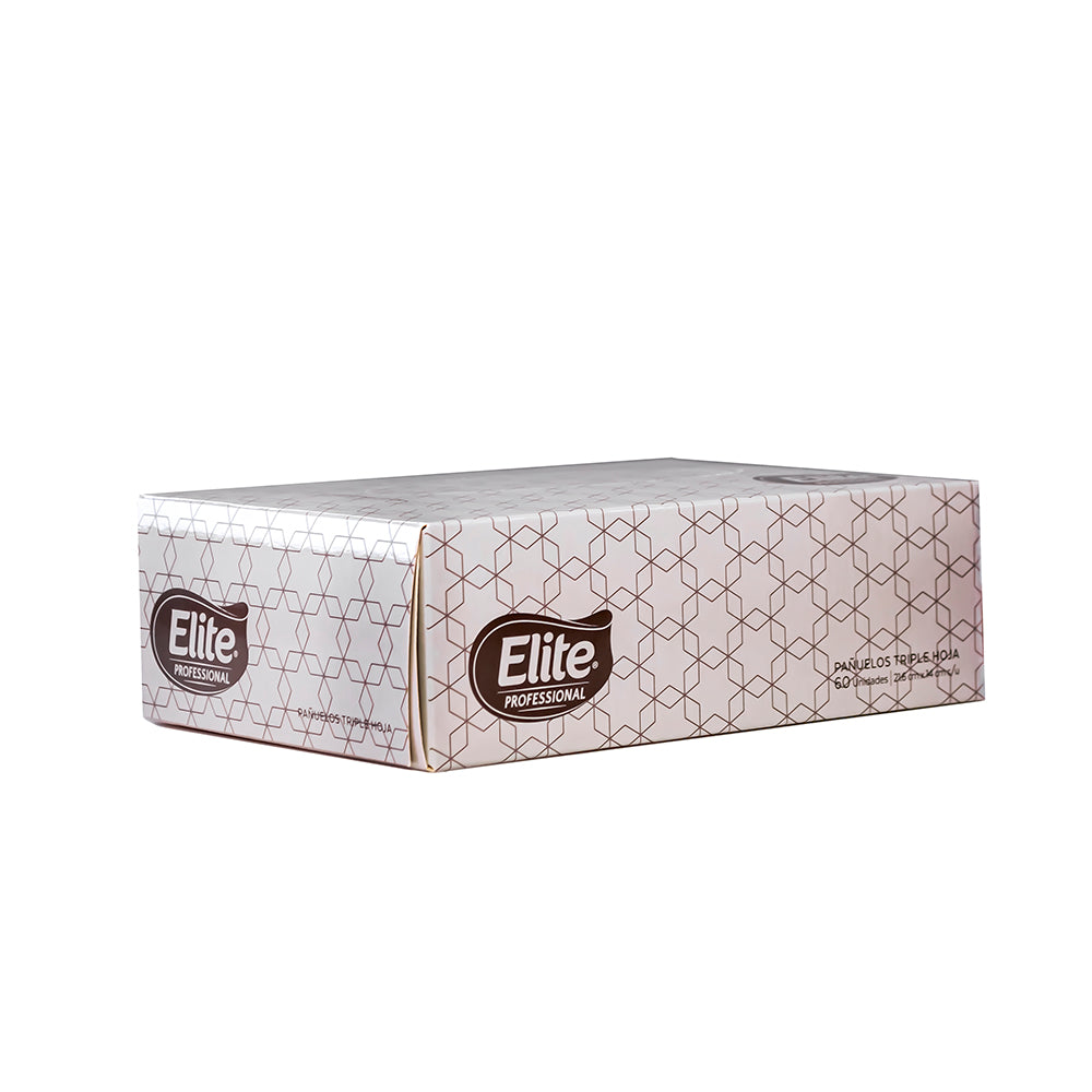 Pañuelos faciales triple hoja x 60 hojas Elite
