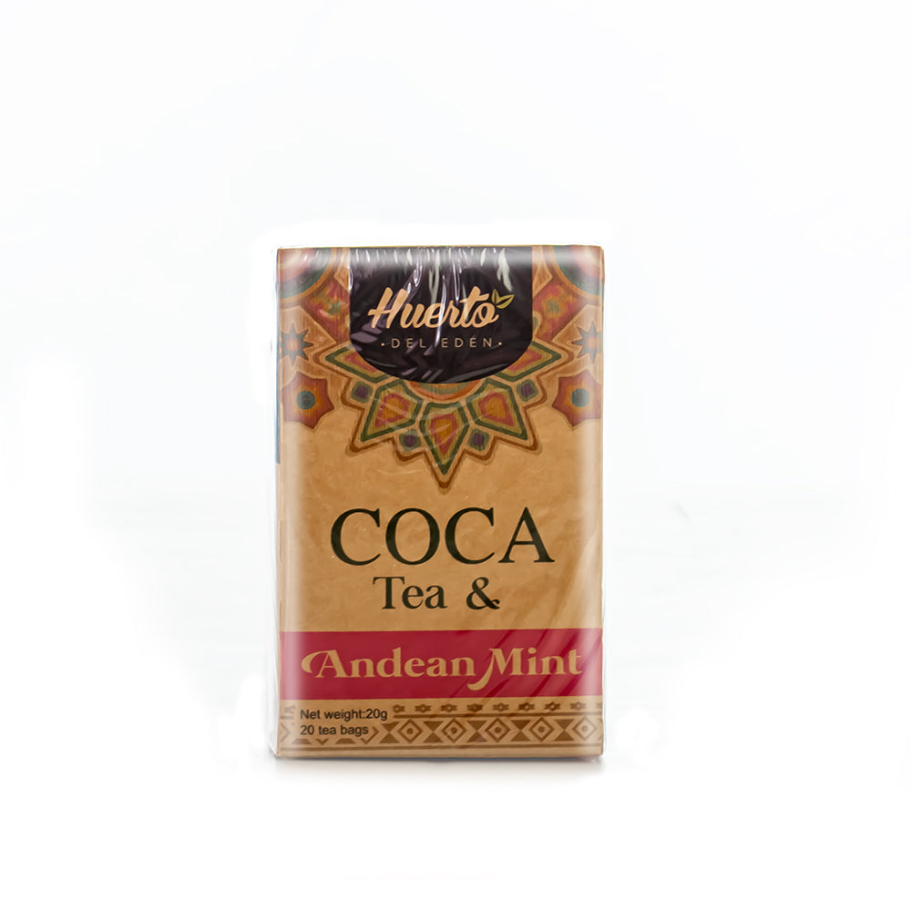 Mate de coca y muña caja x 20 sobre x 1gr Huerto del Edén