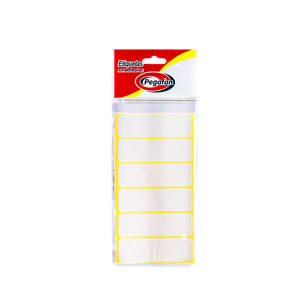 Etiqueta 3 x 1 (76mm x 24mm) blanco 100 unidades Pegafan