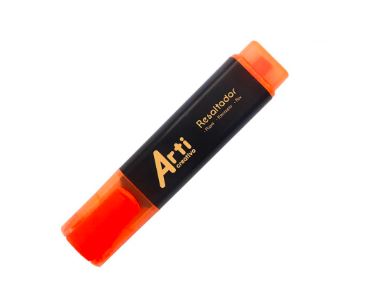 Resaltador naranja arti creativo