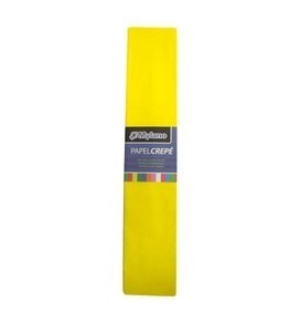Papel crepé color amarillo 50x180 cm x unidad