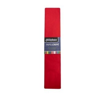 Papel crepé color rojo 50x180 cm x unidad