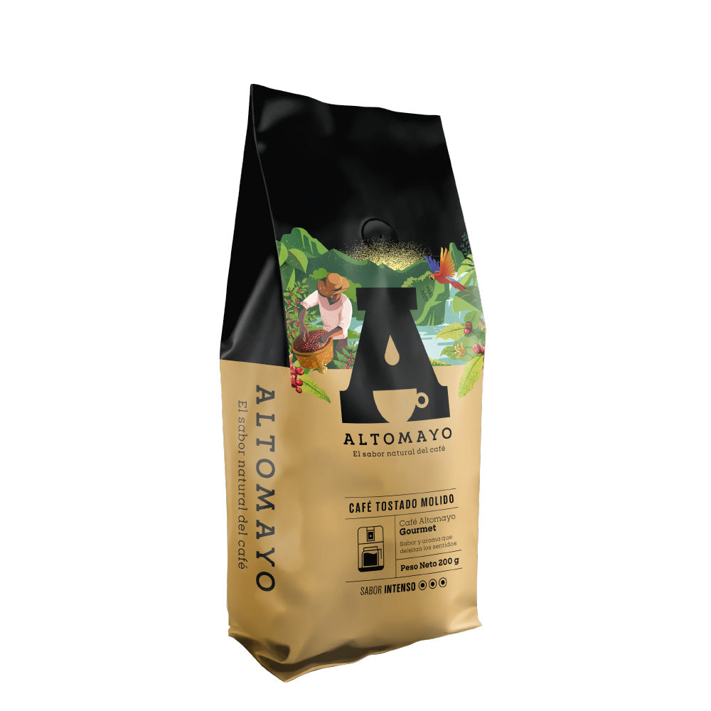 Café tostado molido gourmet para pasar 200 gr. Altomayo