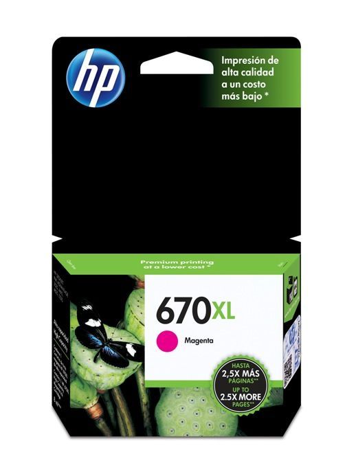 TINTA CZ119AL 670XL 3525/4615/4625/5525 MAGENTA HP