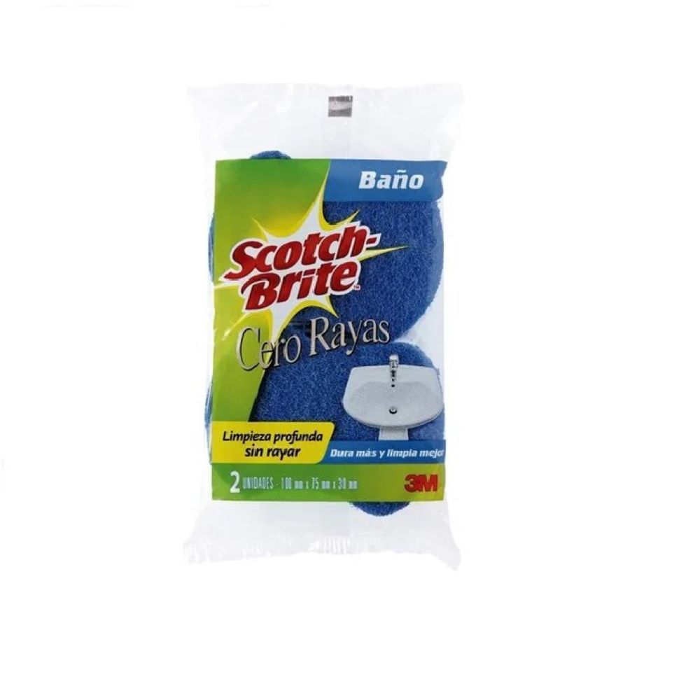 Esponja cero rayas baño x 2 unidades Scotch-Brite