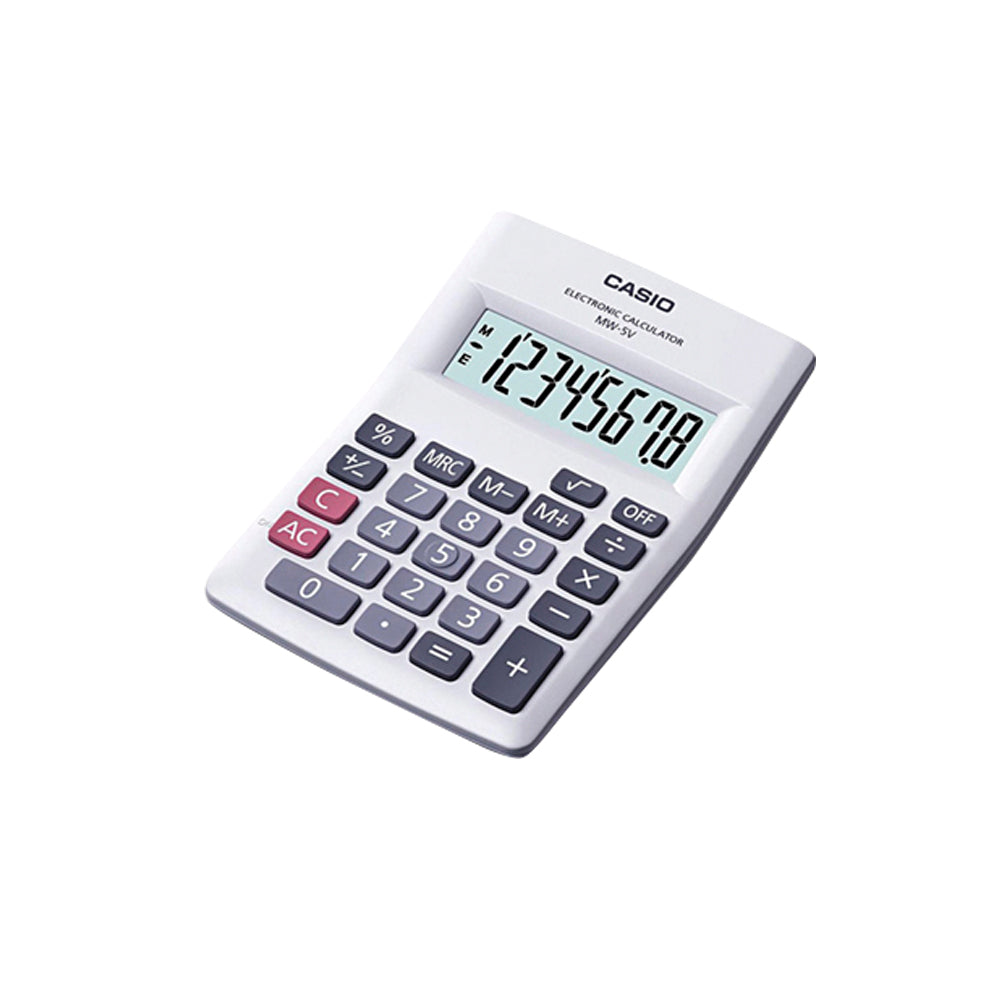 Calculadora mesa 8 dígitos MW-5V-WE blanco Casio