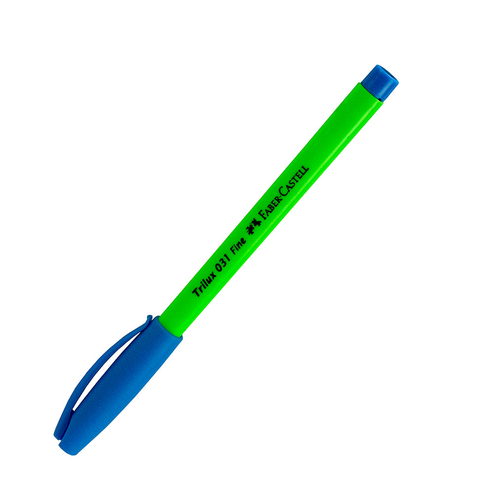 Lapicero azul 031 fine trilux 0.8 mm Faber Castell