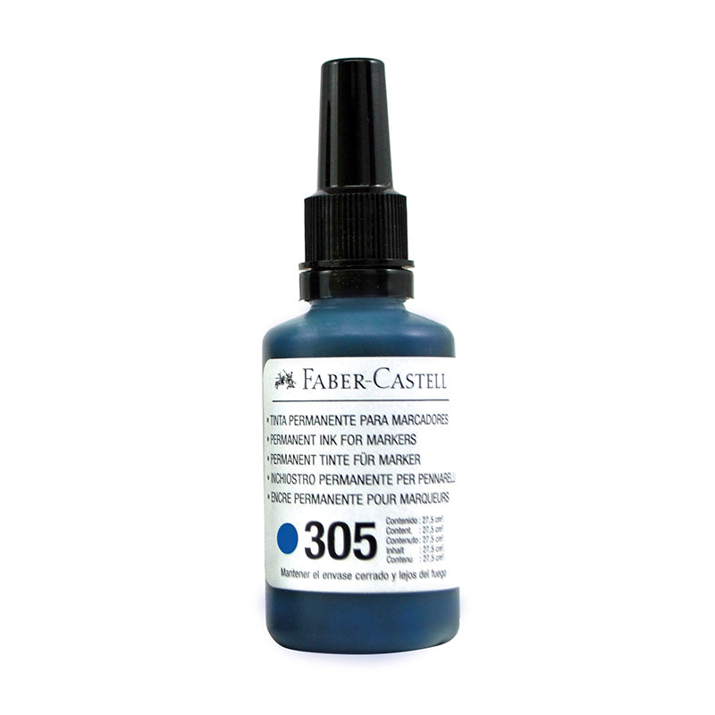 Tinta recarga para plumón permanente azul 305 27.5ml Faber Castell