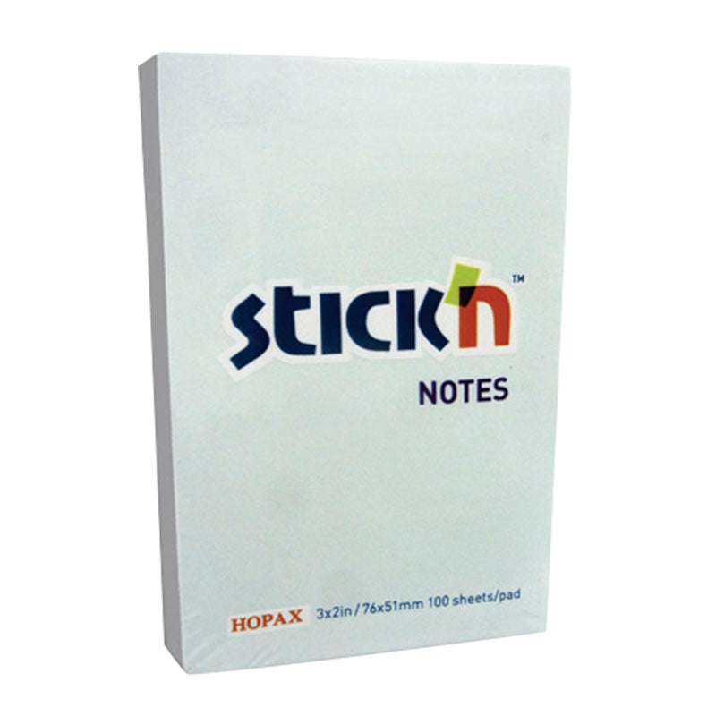 Notas adhesiva 3x2 100 hojas azul stick in