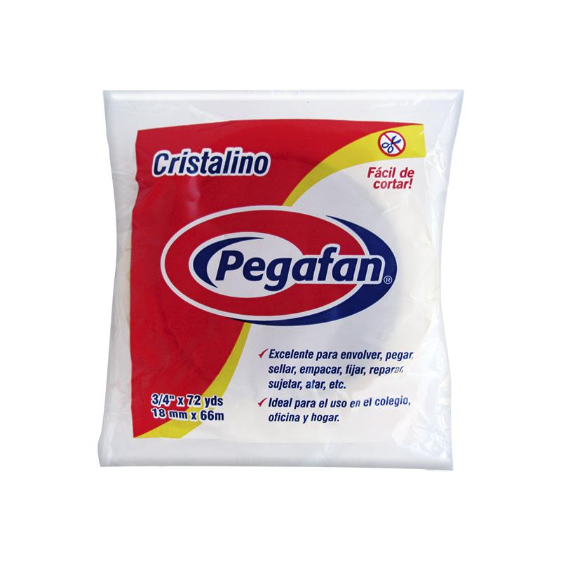 Cinta adhesiva cristalino 3/4 x 72 yardas Pegafan