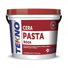 Cera en pasta roja balde 3785 ml tekno