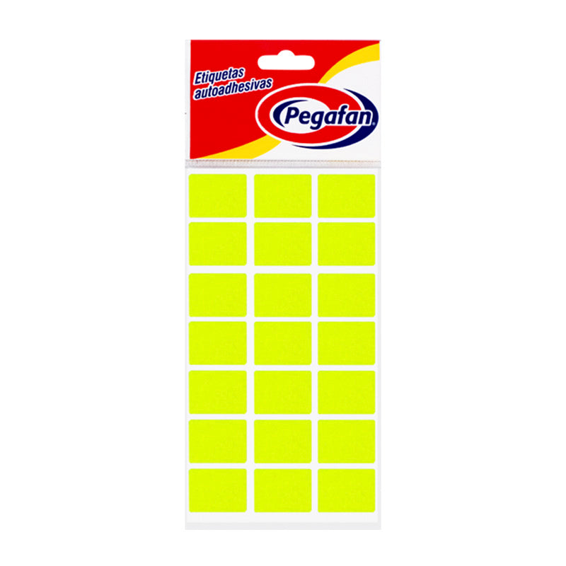 Etiqueta 1 x 3/4 (25mm x 19mm) amarillo neón 100 unidades Pegafan