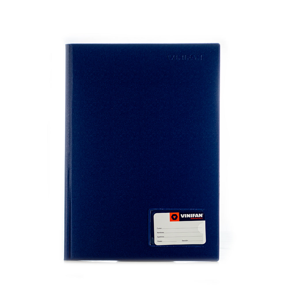 Folder doble tapa oficio con gusano color azul marino Vinifan