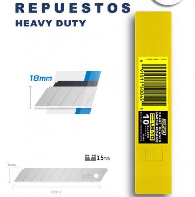Repuesto cuchilla 18mm LB-10 x10 unidades Olfa