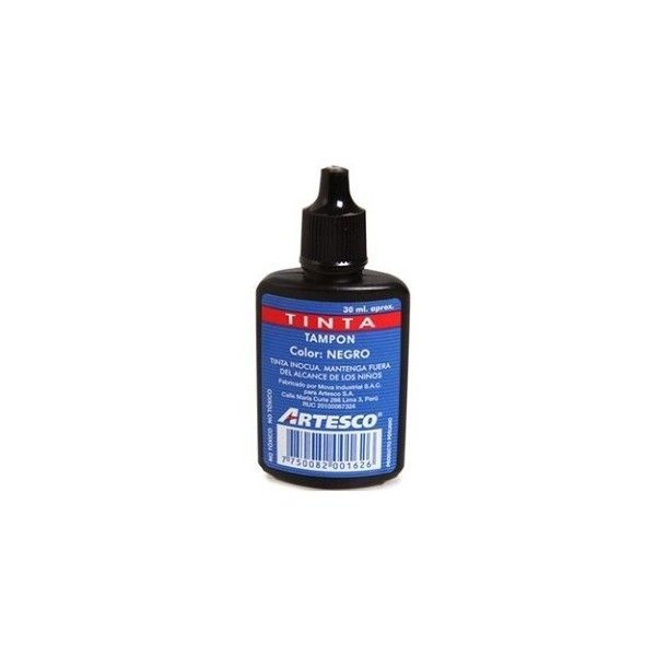 TINTA PARA TAMPÓN NEGRO 30CC ARTESCO