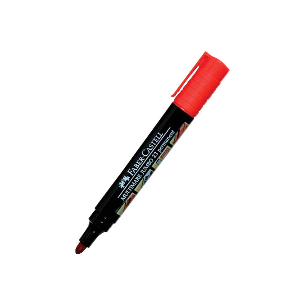 Plumón permanente punta redonda rojo 23 Faber Castell